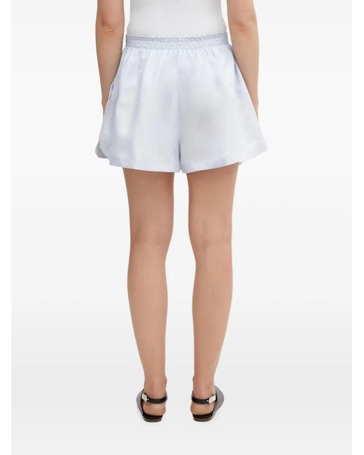 Lacoste White Logo-Patch Elasticated Shorts
