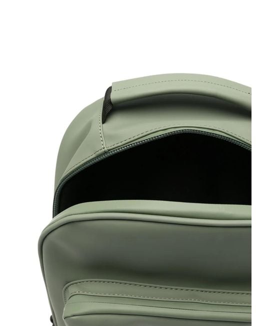 Rains Green Book Zip-Fastening Backpack for men