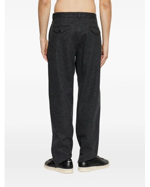 Jil Sander Black Straight-Leg Wool Trousers for men