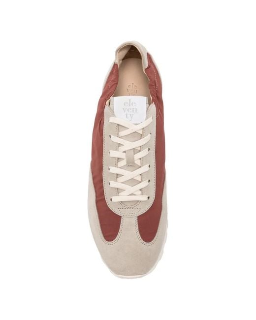 Eleventy Pink Panelled Sneakers for men