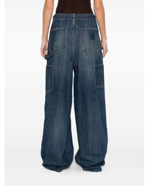 Maison Margiela Blue Panelled Trousers