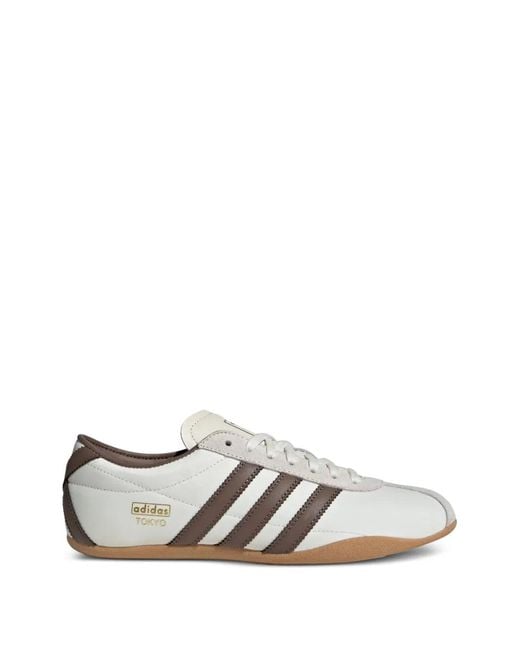 Adidas White Narrow Fit Lace-Up Sneakers For