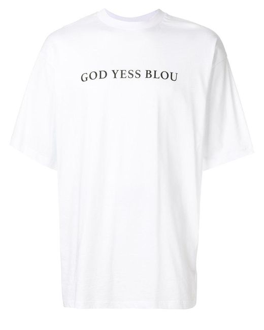God Yess Blou T-shirt di Paura in White da Uomo