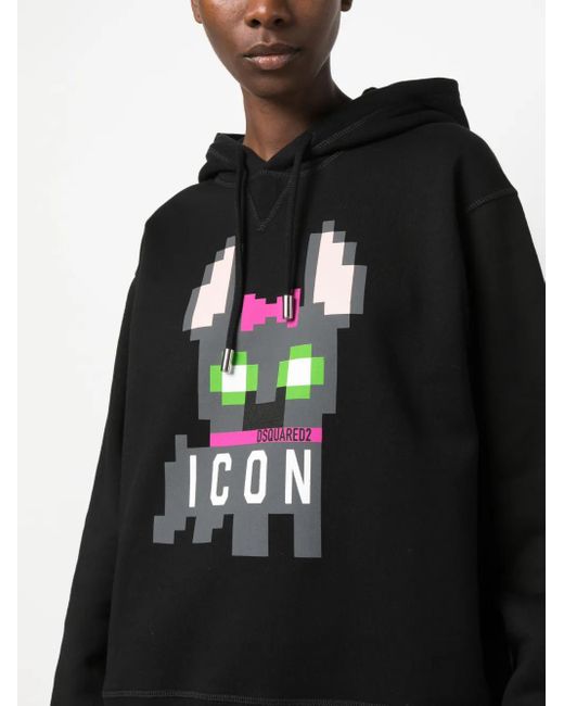 DSquared² Black Icon Hilde Cotton Hoodie
