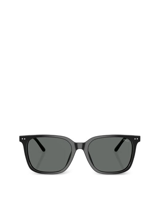 Polo Ralph Lauren Gray Shiny Square Sunglasses for men