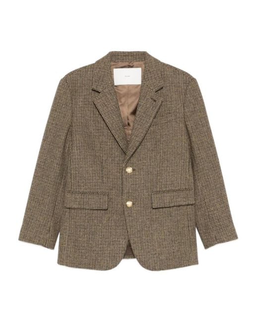 DUNST Brown Houndstooth-Button Blazer