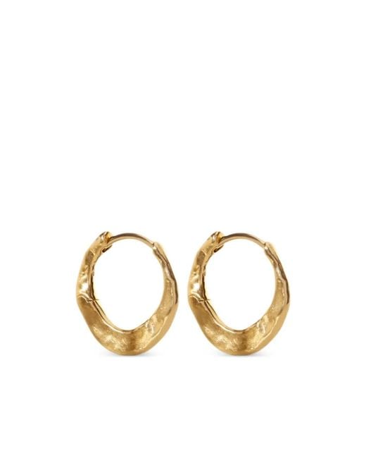 Monica Vinader Metallic Capri Hammered Huggie Earrings