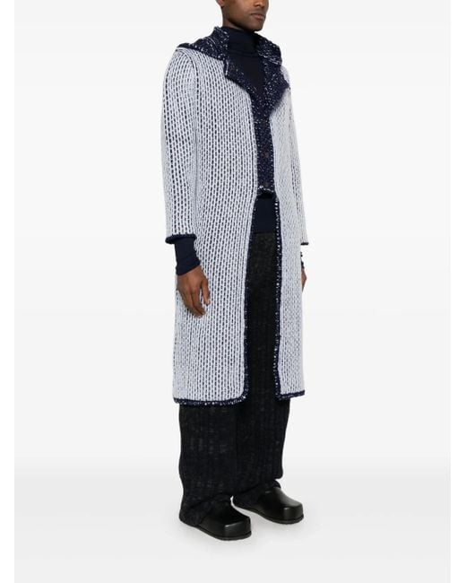 Isa Boulder Blue Dash Covert Coat for men
