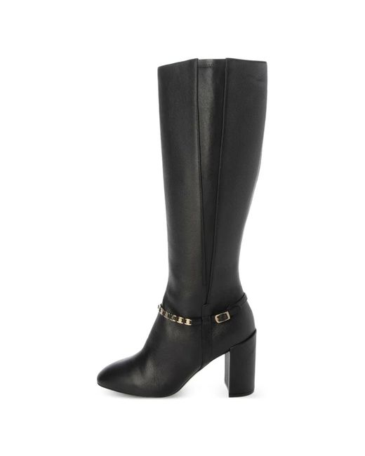 Ferragamo Black Chain-Strap Boots