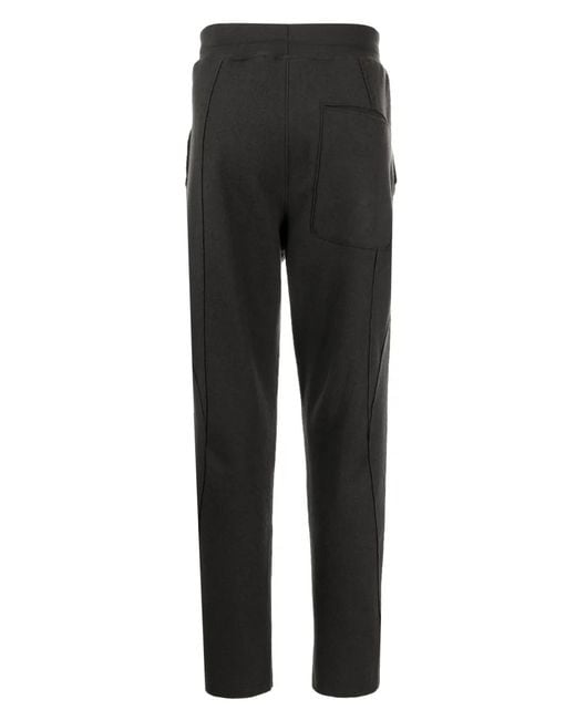 Transit Black Drawstring Virgin-Wool Track Pants for men