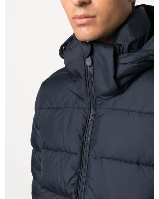 Save The Duck Blue Zip-Up Padded Jacket for men