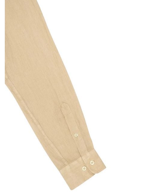 120% Lino Natural Linen Shirt for men