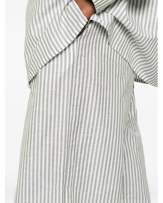 Riviera Gestreepte Broek in het White