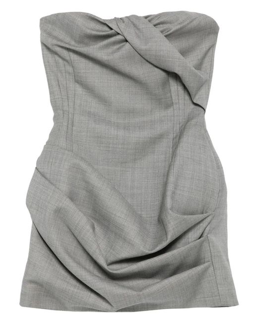 Magda Butrym Gray Twisted Draped Dress