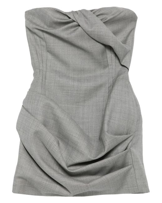 Magda Butrym Gray Twisted Draped Dress