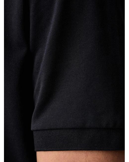 ARMANI EXCHANGE Black Logo-Print Piqué Polo Shirt for men