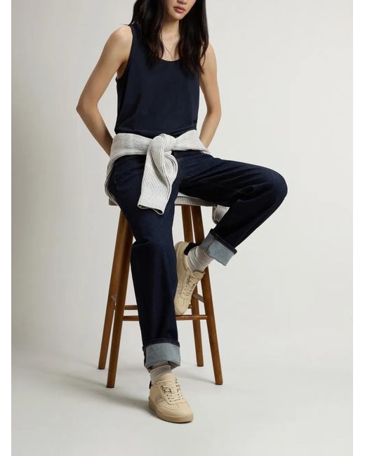 Woolrich Blue Luxe Jersey Tank Top