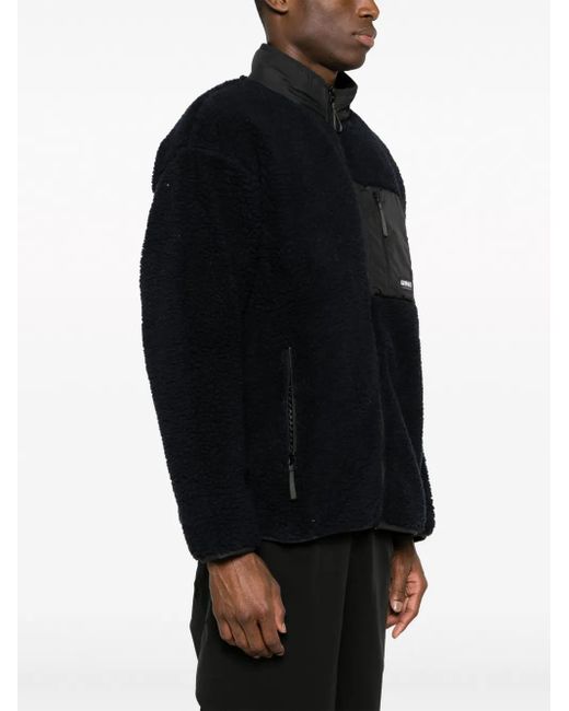 Gramicci Black Logo-Patch Fleece Jacket