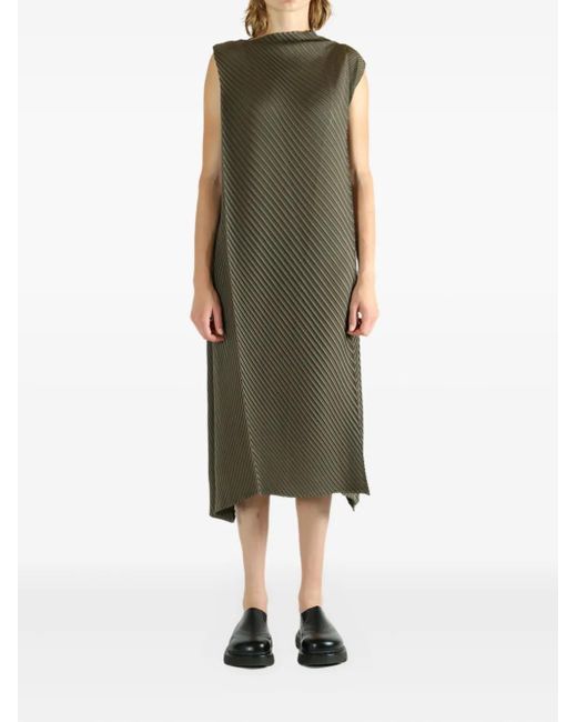 Issey Miyake Green "Soft Fold Pleats" Dress Clothing