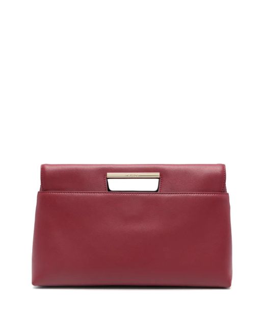 Furla Purple Logo Engraved Clutch Bag