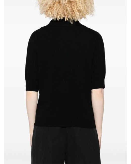 Liviana Conti Black Dorin V-Neck Three-Quarter-Sleeve Jersey