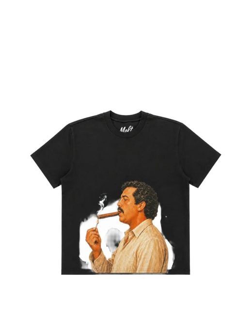 Melt Black Graphic-Print T-Shirt for men