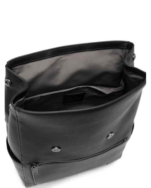 Calvin Klein Black Foldover-Top Backpack for men