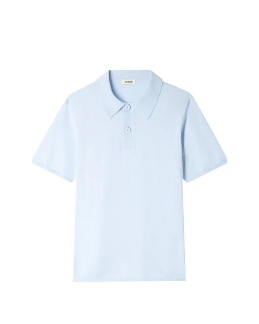 Sandro Blue Short-Sleeve Polo Shirt for men