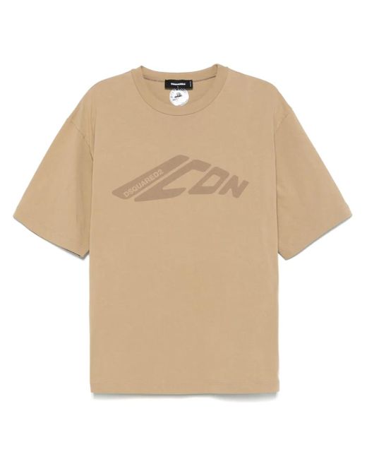 DSquared² Natural Logo Cotton T-Shirt for men