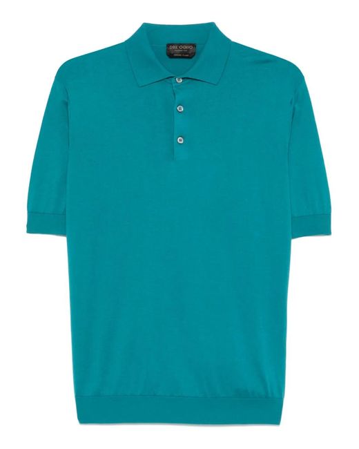 Polo De Algodón Dell'Oglio de hombre de color Blue