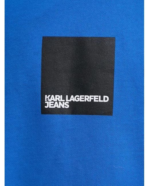 Felpa A Girocollo Con Logo di Karl Lagerfeld in Blue da Uomo