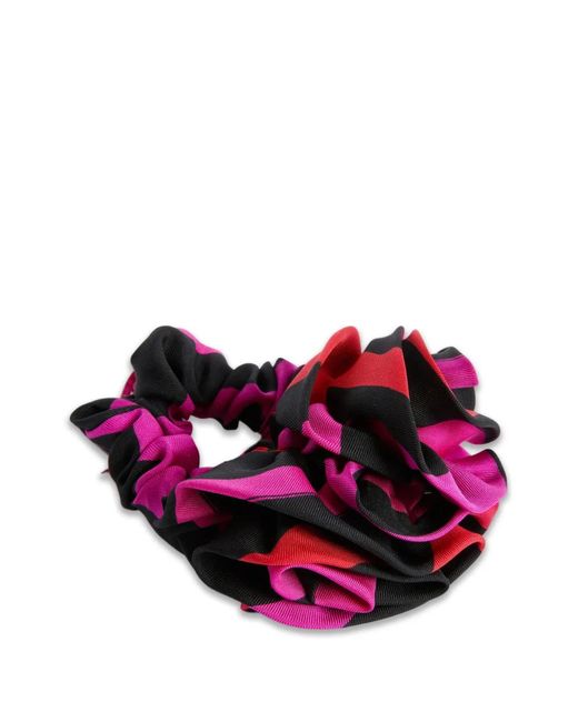 Emilio Pucci Pink Silk Hair Tie With Rose-Detail