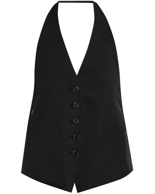 Canotta Con Scollo All'Americana di Helmut Lang in Black