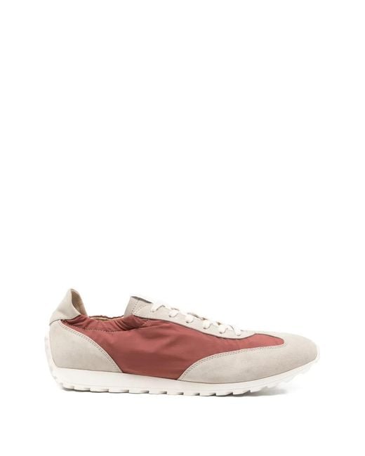 Eleventy Pink Panelled Sneakers for men