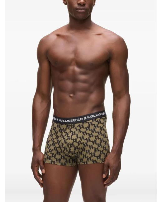Karl Lagerfeld Set aus Boxershorts und Socken mit Monogramm-Print in White für Herren