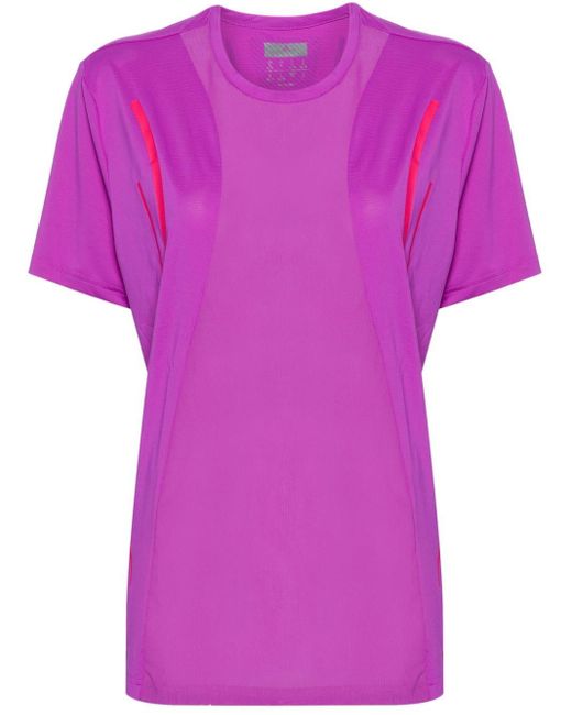 T-shirt con dettaglio a righe di Adidas By Stella McCartney in Pink