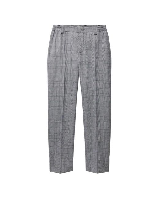 Versace Gray Prince Of Wales Wool Pants for men