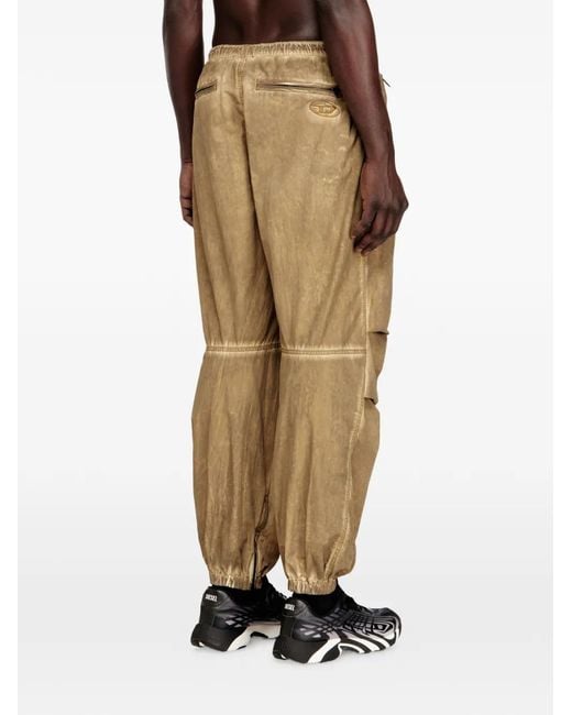 DIESEL Natural P-Stitch-Treat Zip-Pocket Trousers for men