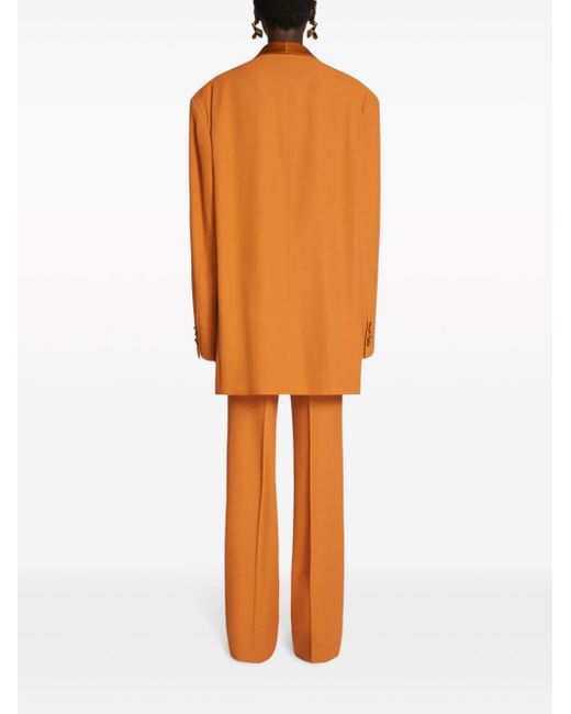 Pantaloni svasati sartoriali di Dries Van Noten in Orange