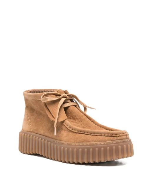 Clarks Brown Torhill Moss Boots