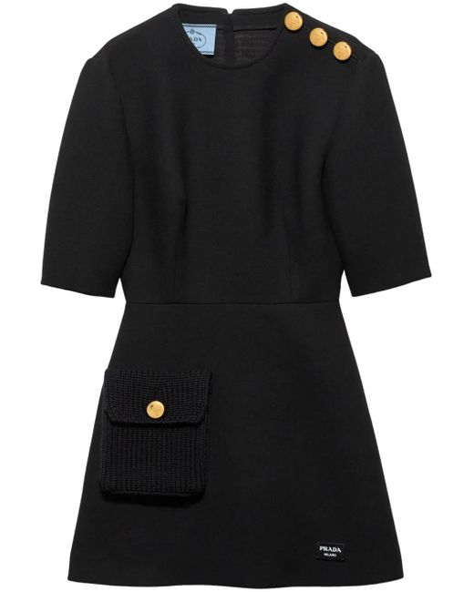 Prada Natté ミニドレス Black