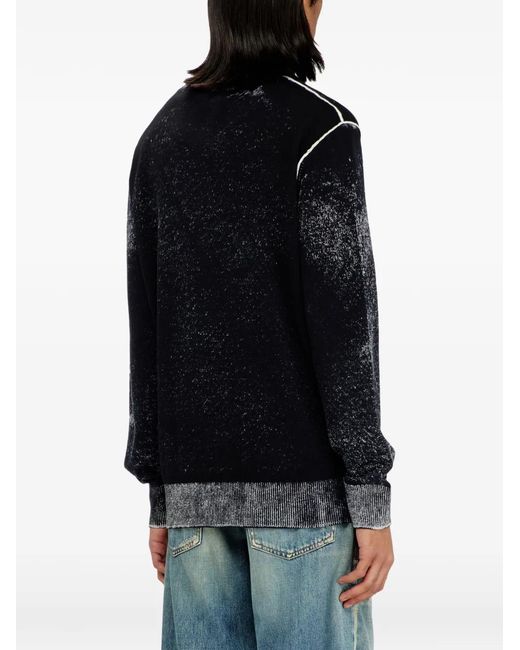 DIESEL Blue Logo-Print K-Lauti Sweater for men
