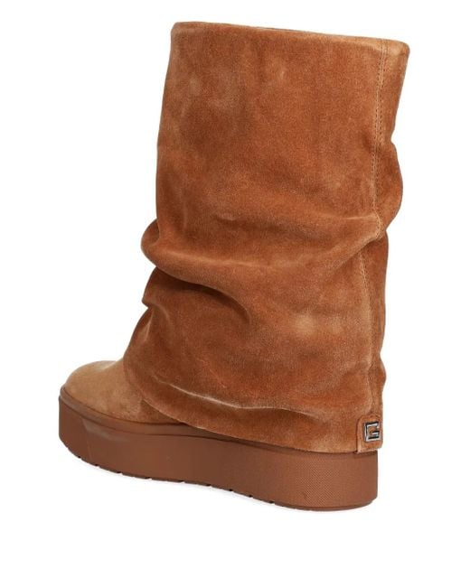 Bottines À Design Drapé Guess en coloris Brown