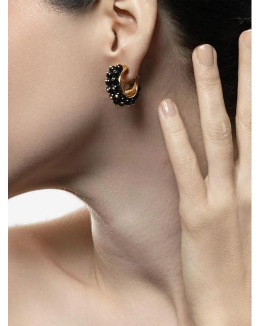 Verdura Black Boucles D'Oreilles À Perles