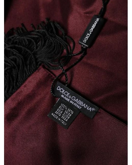 Sciarpa Con Frange di Dolce & Gabbana in Red da Uomo