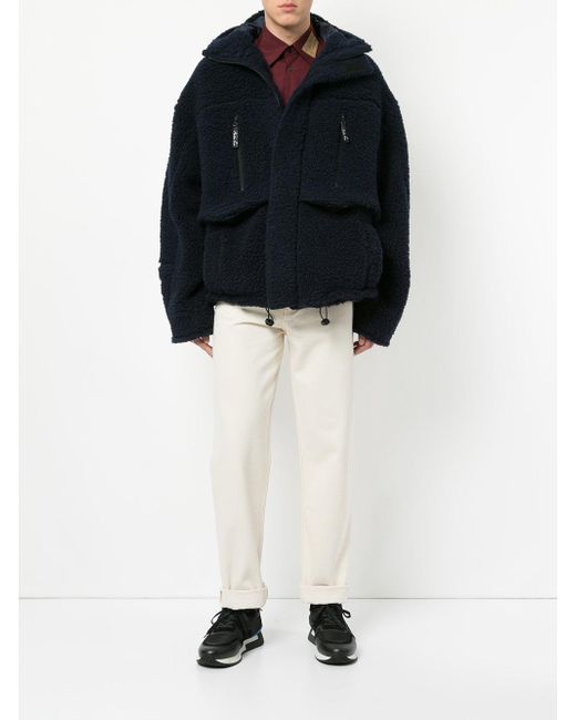 Martine Rose Oversized Fleece Jacket in Blue for Men | Lyst