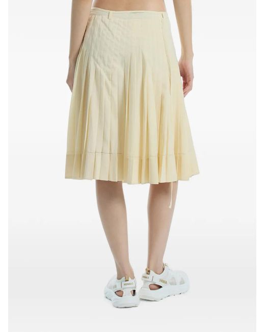 Falda Midi Con Cinturón Low Classic de color Yellow