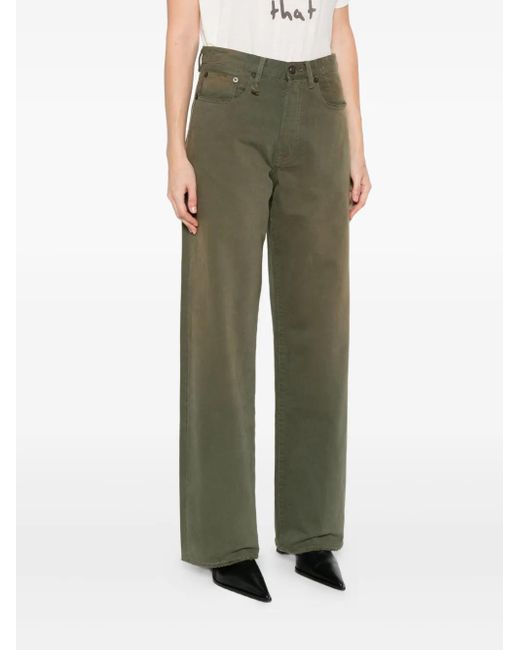 R13 Green Five-Pocket Jeans