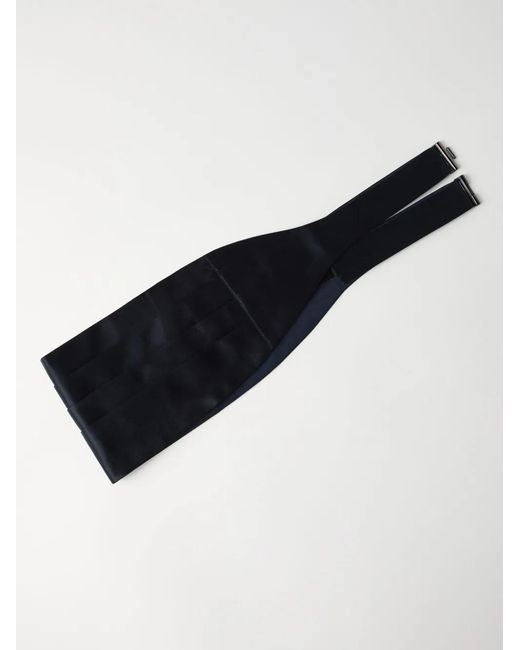 Brunello Cucinelli Black Silk And Cotton Satin Cummerbund for men