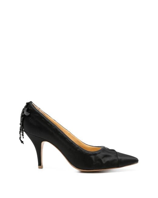 Undercover Black Beaded-Embellishment Pumps